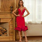 V-neck Cocktail Evening Dress